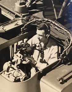 Roy Hunt on USS Wisconsin in 1956.