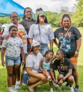 Lisa Burrows with her family in Ft. Lauderdale