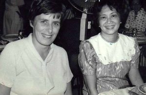 Mary Kilgour with Cory Aquino, former President of the Philippines.