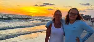 Elaine Dotten with her daughter, Hailey, at Sanibel Island.