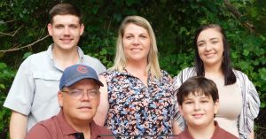 Amanda Foshee with husband, Roy, sons Roy (IV) and Colton, and daughter-in-law, XX.