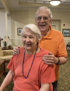 Oak Hammock residents dressed in orange and blue!