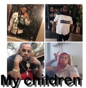 Katrina Peterson's children, ages 38 to 30, Demetrius, Dominic, Keithen and Kentrell.