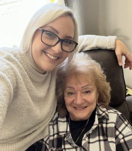 Goldie Gollihue with grandmother, Victoria Gollihue