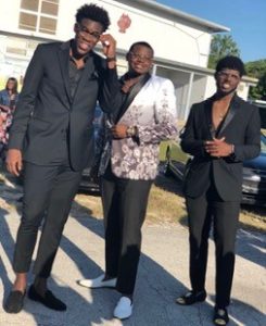 Albert Fuller with friends. (Left to right: Darius Days, Albert and CJ Strange.)