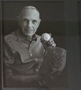 Chuck Sidman, with his baseball.