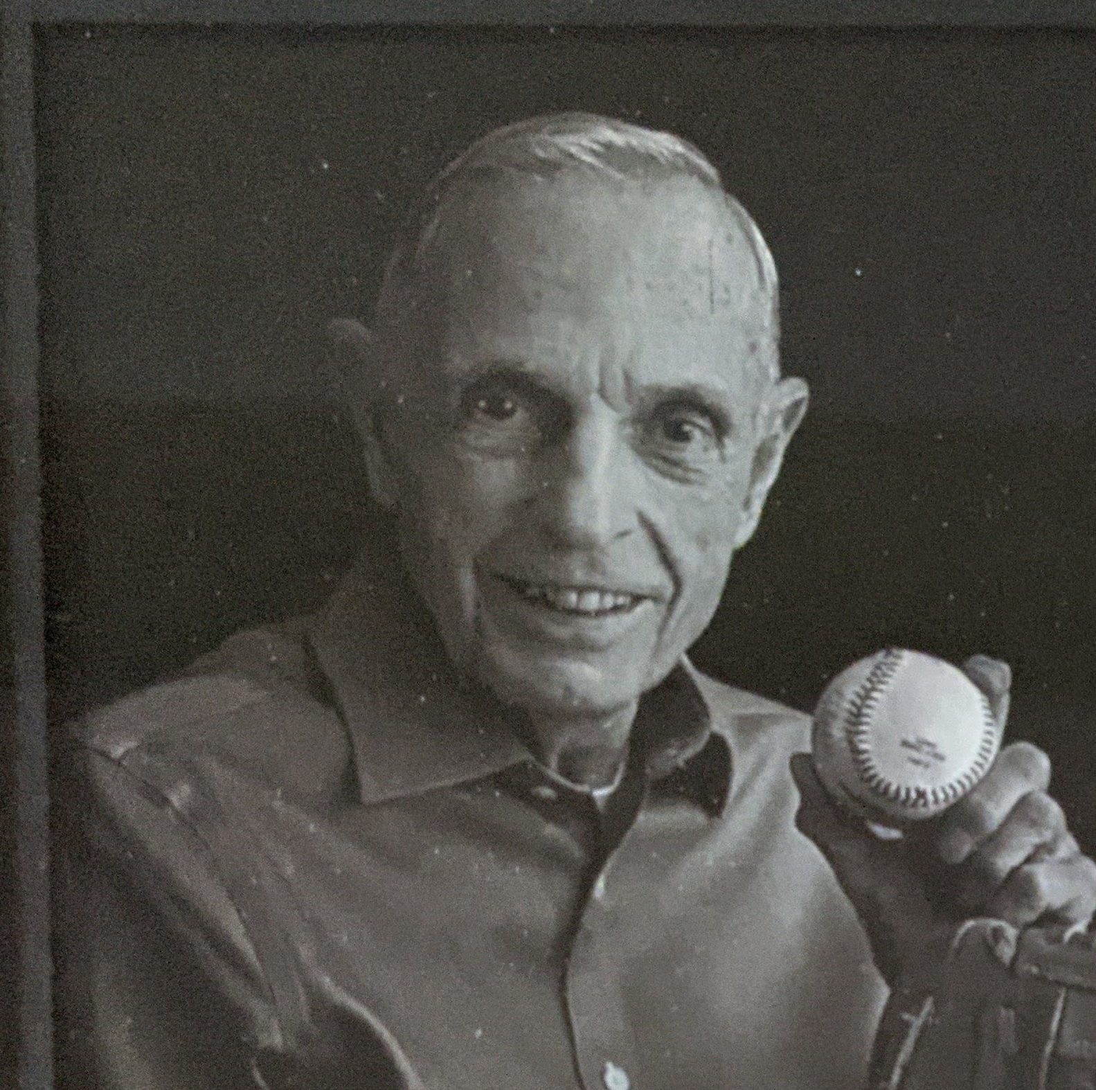 Chuck Sidman, with his baseball.