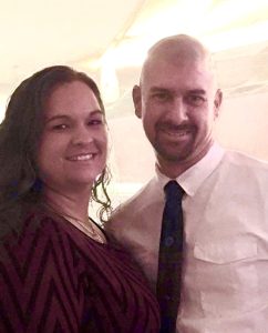 Joy Peebles with her husband, Travis.