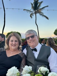Jackie and Jerry Boudreaux at their daughter's wedding in Hawaii.