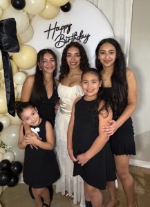 Gloria Ortiz granddaughters (From left to right, back row: Emmali, Aralyln, Lee'ani, front row: Aniah and Xara)