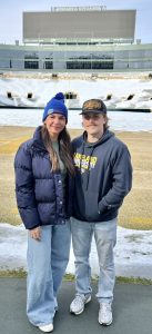 Luke Wendling and his girlfriend, Jillian Johnston at Lambeau Field.