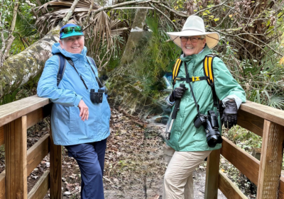 Barbara Siebert, left, and Pamela Jones-Morton, right, moved to Gainesville in 2024.