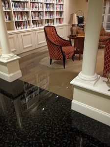 Library after the flood.