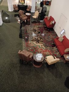 Lower Lobby after the flood.