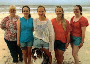 Donna Pridgen with her daughters (left to right), Donna, Samantha Burkhardt, Cindy Pridgen, Alison Pridgen-Ray, and Ellie Schauer.