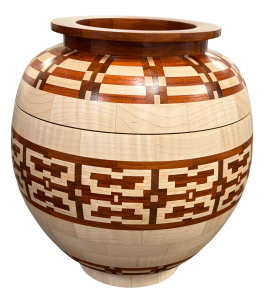 Steve Gird's bowl using layers of wood.